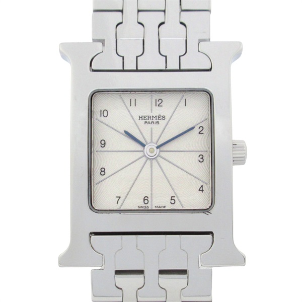 HERMES H watch Wrist Watch HH1.210 Quartz Stainless Steel Used Women