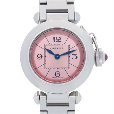 CARTIER Miss Pasha Wrist Watch W3140008 Quartz Stainless Steel Used Women