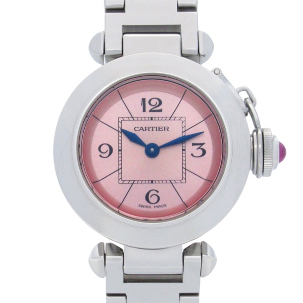 CARTIER Miss Pasha Wrist Watch W3140008 Quartz Stainless Steel Used Women