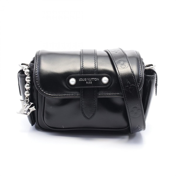 LOUIS VUITTON Cargo Wearable Wallet Shoulder Bag M13989 leather Black Used mens
