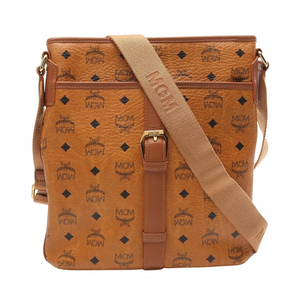 MCM Visetos Shoulder Bag MMM2SVI06CO001 canvas leather Brown Used crossbody
