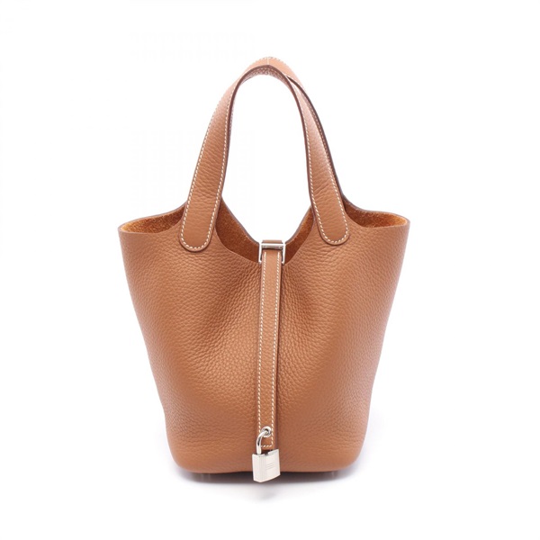 HERMES Picotin Lock PM Hand tote bag K Taurillon Clemence Gold SHW