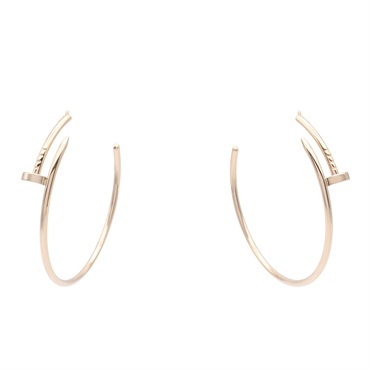 CARTIER Juste un Clou hoops Pierced earrings 18KRG Pink Rose Gold Used women