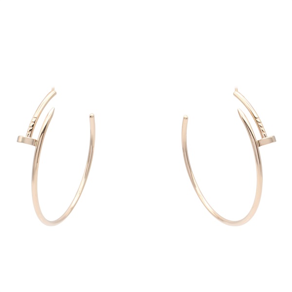 CARTIER Juste un Clou hoops Pierced earrings 18KRG Pink Rose Gold Used women