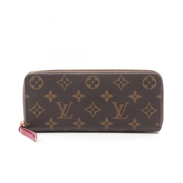 LOUIS VUITTON Portefeuille Clemence Around long wallet M60742 Monogram Fuschia