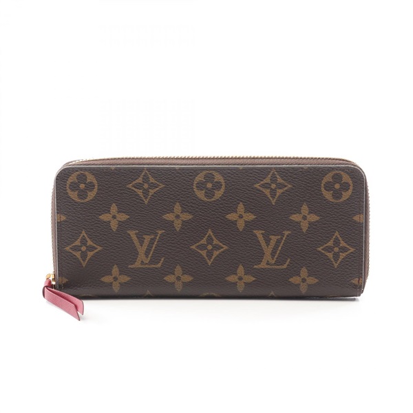 LOUIS VUITTON Portefeuille Clemence Around long wallet M60742 Monogram Fuschia