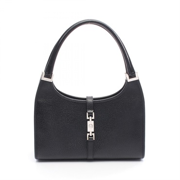 GUCCI Jackie Shoulder Handbag 002･1068 leather Black Used Women SHW