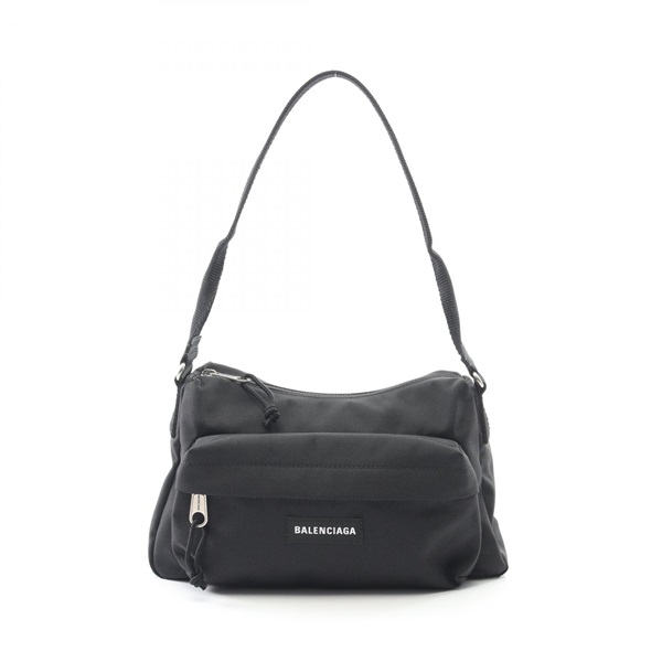BALENCIAGA Explorer Sling Pouch Shoulder Bag 787574 Nylon Black Used mens