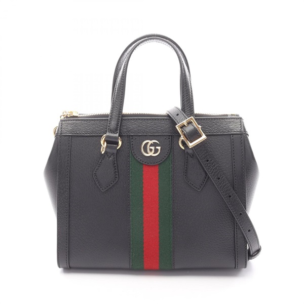 GUCCI Ophidia Shoulder Crossbody Tote Handbag 719882 leather Black Red Used