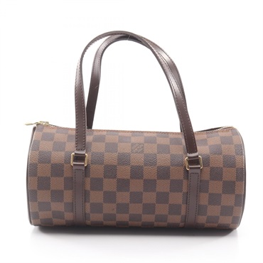 LOUIS VUITTON Papillon 26 Handbag N51304 Damier canvas Brown Ebene Used Women LV