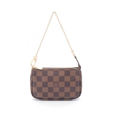 LOUIS VUITTON Mini pochette Accessoires Shoulder Handbag N58009 Damier Used LV