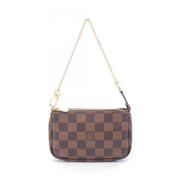 LOUIS VUITTON Mini pochette Accessoires Shoulder Handbag N58009 Damier Used LV