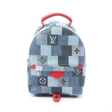 LOUIS VUITTON Palm Springs Backpack Mini Rucksack M45043 Monogram denim Used LV