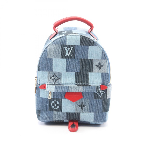 LOUIS VUITTON Palm Springs Backpack Mini Rucksack M45043 Monogram denim Used LV