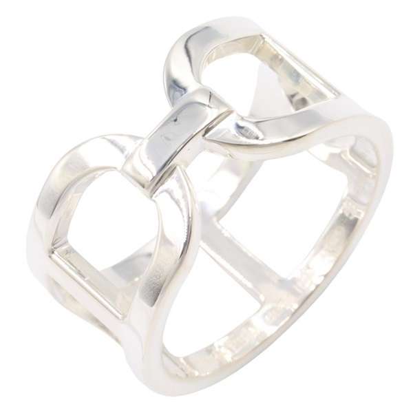 HERMES Ever MM Ring Silver 925 Used Women US size #8.25 #58