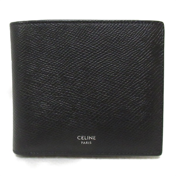 CELINE wallet Purse leather Black Used Women