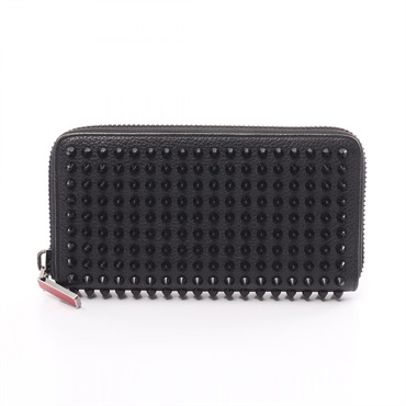 Christian Louboutin PANETTONE Around long wallet 1165044 leather Black Used mens