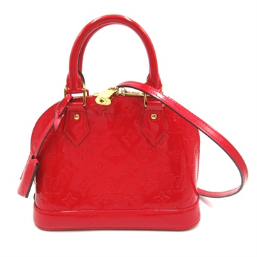 LOUIS VUITTON Alma BB 2way Shoulder crossbody Bag M90174 Vernis Cerise Used LV