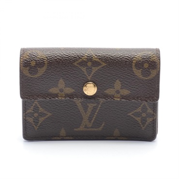 LOUIS VUITTON Porte Monnaie Acordion wallet M58007 Monogram Brown Used Women
