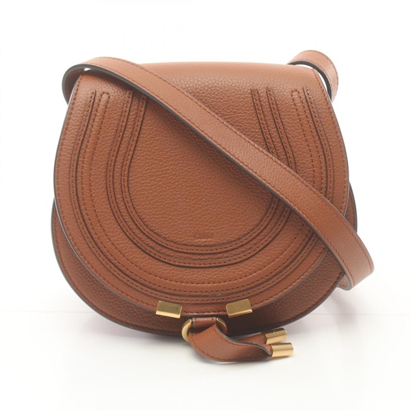 Chloe MARCIE SMALL CROSSBODY Shoulder Bag leather Brown Used Women