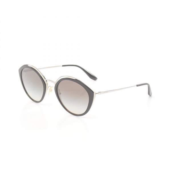 PRADA sunglasses Plastic Black White Used Women