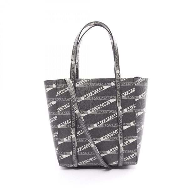 BALENCIAGA EVERYDAY XXS Tote Bag 551815 canvas Black Gray White Used