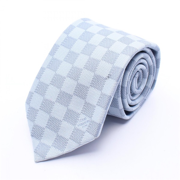 LOUIS VUITTON Damier Classic tie M78754 silk Blue Used mens