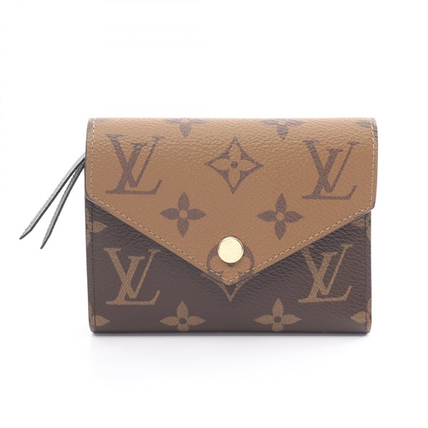 LOUIS VUITTON Portefeuille Victorine wallet M81557 Monogram Reverse Brown Used