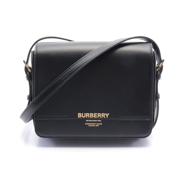 BURBERRY GRACE Shoulder Bag 8011972 leather Black Used Women crossbody