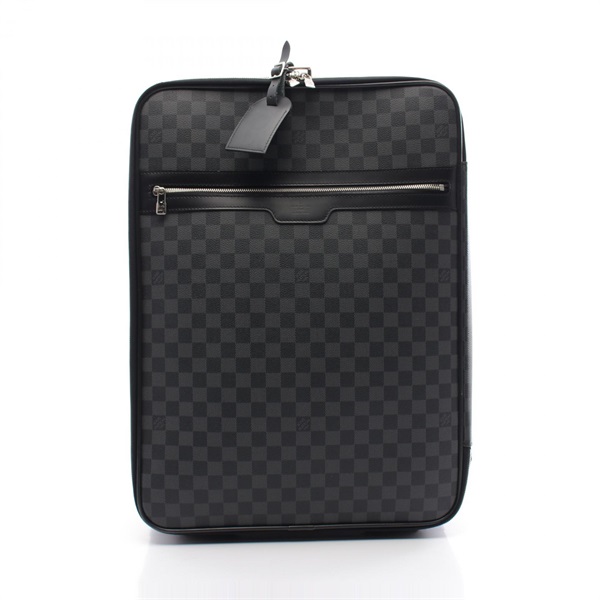 LOUIS VUITTON Pegase 55 Suitcase N23299 Damier Graphite canvas leather Black