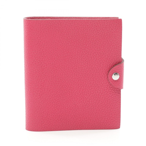 HERMES Ulysse PM Notebook cover L Taurillon Clemence Rose purple Used SHW