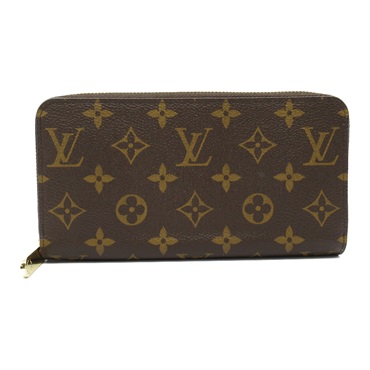 LOUIS VUITTON Zippy Round wallet M41896 Monogram canvas Brown Coquelicot Used LV