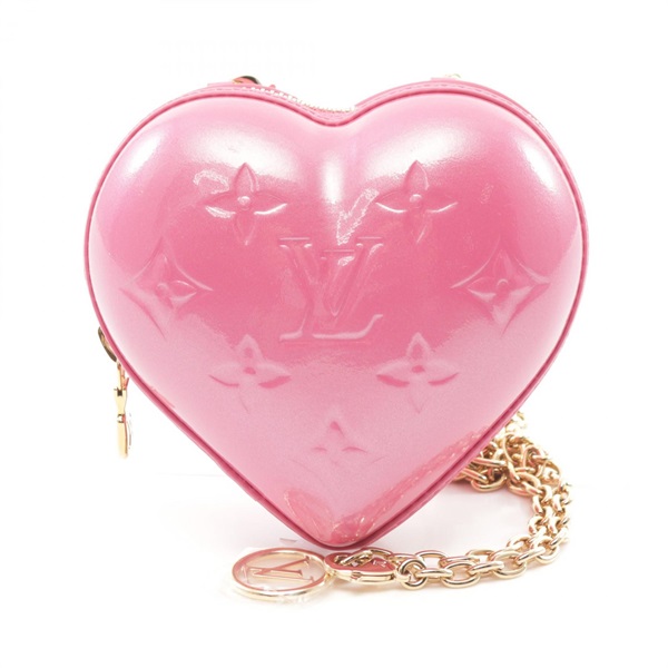 LOUIS VUITTON Keep My Heart LV Remix chain Shoulder Bag M82966 Vernis neon pink