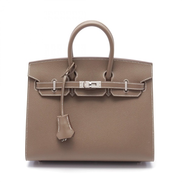 HERMES Birkin 25 Hand bag W WMN994UG Epsom Etoupe Grey SHW