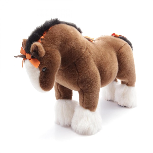 HERMES Elmy PM Horse Soft toy polyester Brown Multicolor Used unisex