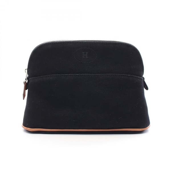 HERMES Bolide pouch mini bag 20 canvas Black Used Women SHW B