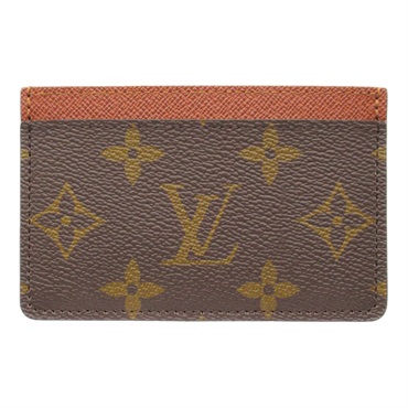 LOUIS VUITTON Porte Cartes Simple Card Case M61733 Monogram canvas Brown Used LV