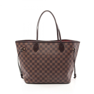 LOUIS VUITTON Neverfull MM Tote shoulder Bag N51105 Damier leather Ebene Used