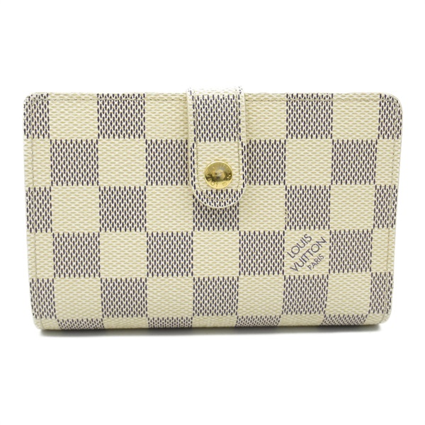LOUIS VUITTON LV GHW Portefeuille Viennois Wallet N61676 Damier Azur White used