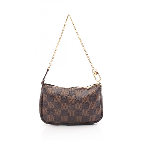 LOUIS VUITTON Mini pochette Accessoires Handbag N58009 Damier Ebene Used Women