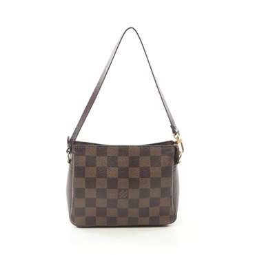 LOUIS VUITTON Trousse makeup Handbag N51982 Damier canvas Ebene Used Women LV
