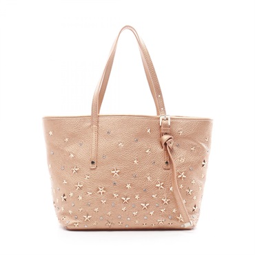 JIMMY CHOO SASHA S Tote hand Bag leather Gold Used Women