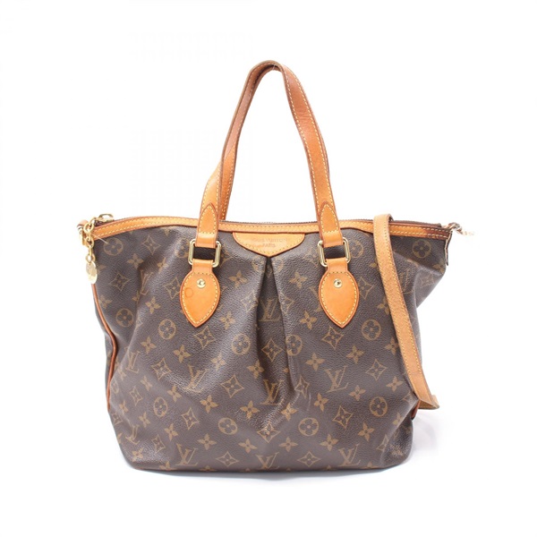 LOUIS VUITTON Palermo PM 2way Handbag M40145 Monogram canvas Brown Used Women