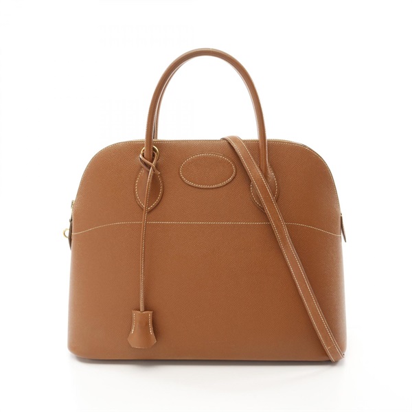 HERMES Bolide 35 Hand shoulder bag B Courchevel Gold Used GHW