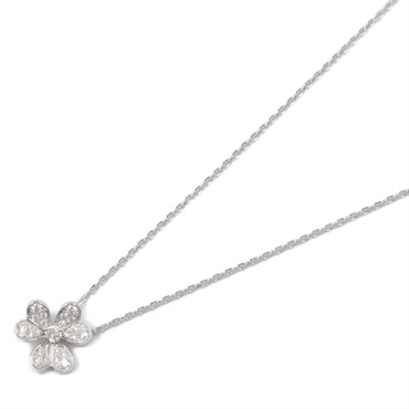Van Cleef & Arpels Frivole Pendant Mini Necklace Diamond 18KWG Gold Used women