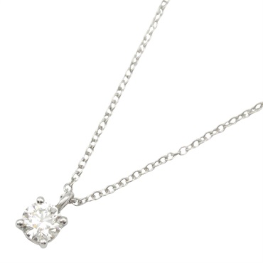 TIFFANY＆CO Solitaire Diamond Necklace pendant Pt950 Platinum Used women