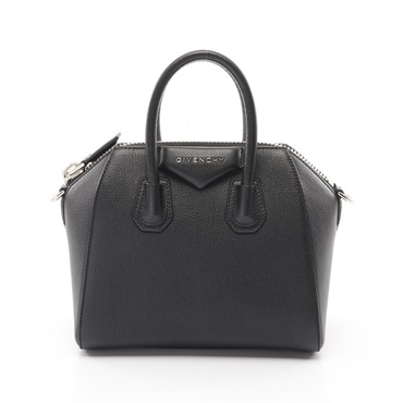 GIVENCHY Antigona mini Handbag leather Black Used Women No strap
