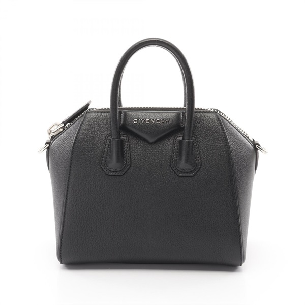 GIVENCHY Antigona mini Handbag leather Black Used Women No strap