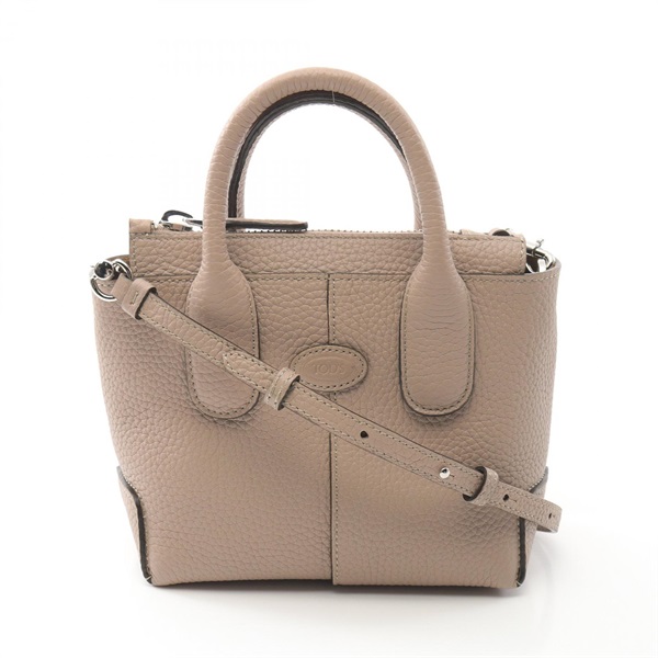 TOD'S Di 2way shoulder Handbag XBWDBSA0100 leather Beige Used Women