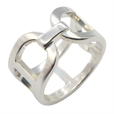 HERMES Ever Chaine dancre Ring Silver925 Used uniesx US size 6.25 #53